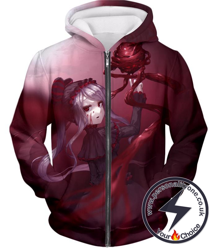 Overlord The Bloody Valkyrie Shalltear Bloodfallen Ultimate Action Promo Zip Up Hoodie